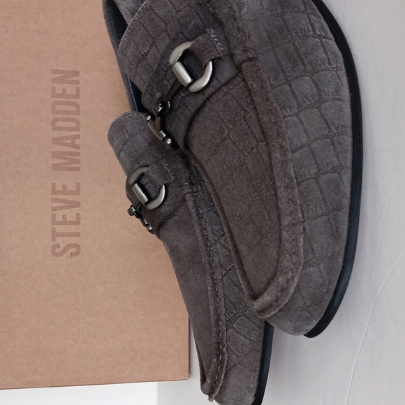 BRAND NEW STEVE MADDEN DONNEL CROC EMBOSSED LEATHER LOAFER - Picture 8 of 16